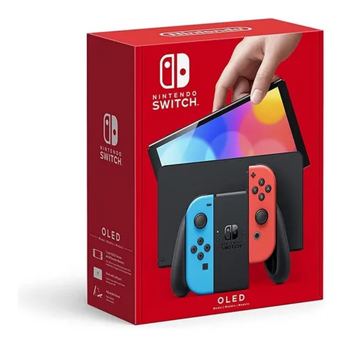 Nintendo�Switch�OLED�Console - Neon�Red & Neon Blue Joy-Con,�UPC:�4902