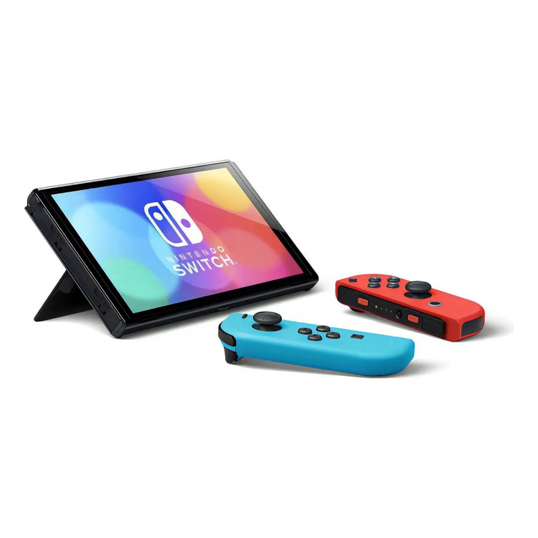 Nintendo�Switch�OLED�Console - Neon�Red & Neon Blue Joy-Con,�UPC:�4902