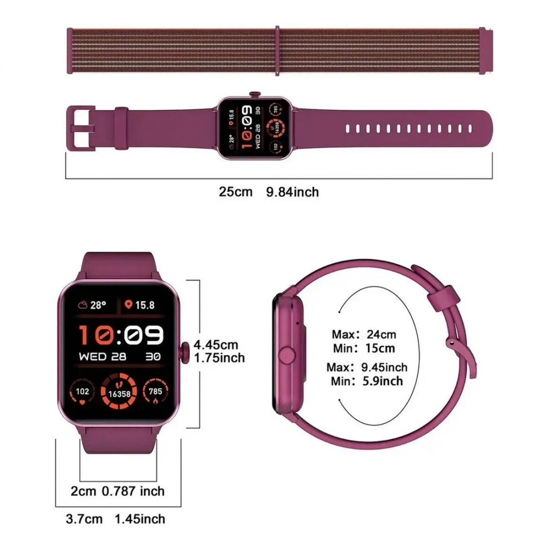 Smartwatch Blackview R50 BT Calling 1.85 Azul