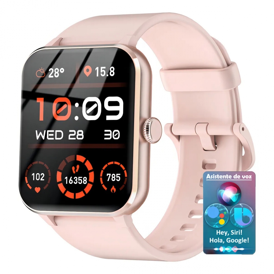 Smartwatch Blackview R50 BT Calling 1.85 Rosa