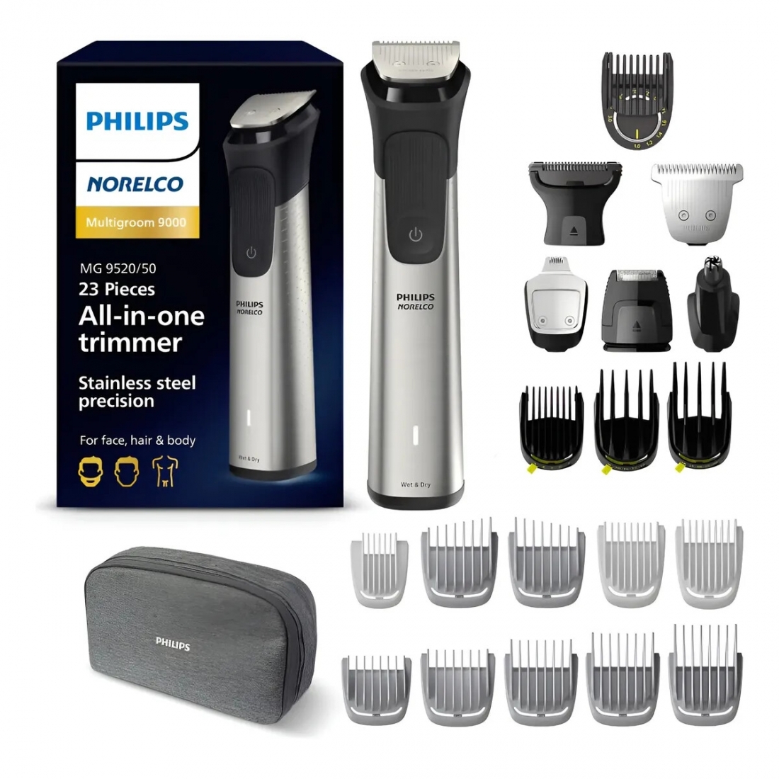Philips Norelco All-in-One 9000 23in1 Stainless Steel Trimmer