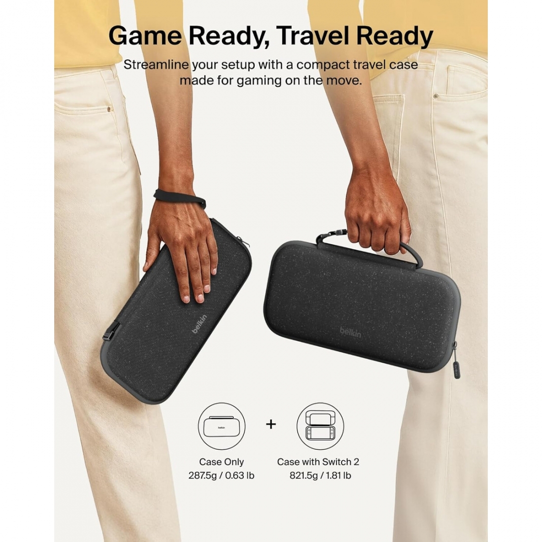 Belkin Case for Nintendo Switch 2, Travel - Charcoal