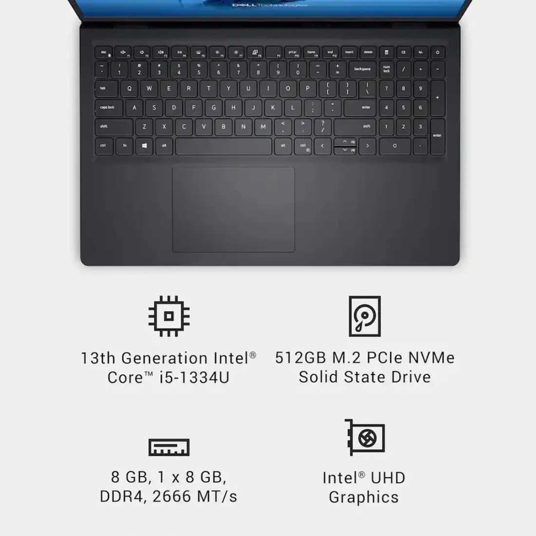 Dell Inspiron 15.6 2K TouchScreen LapTop - Intel Core i5-1334U, 8GB RA