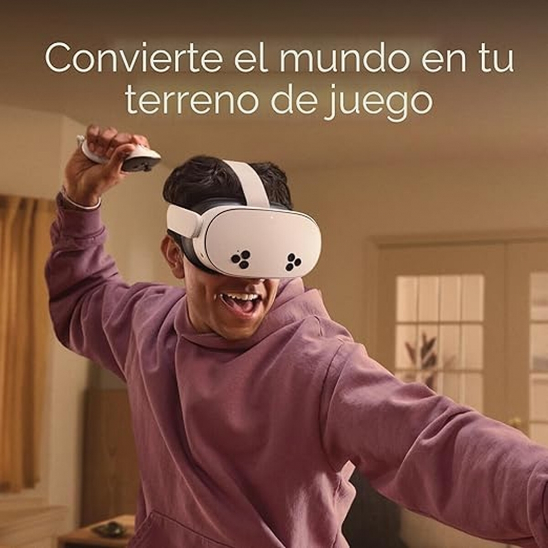 Meta Quest 3S 256GB - Virtual Reality HeadSet, Core, White, UPC: 81582