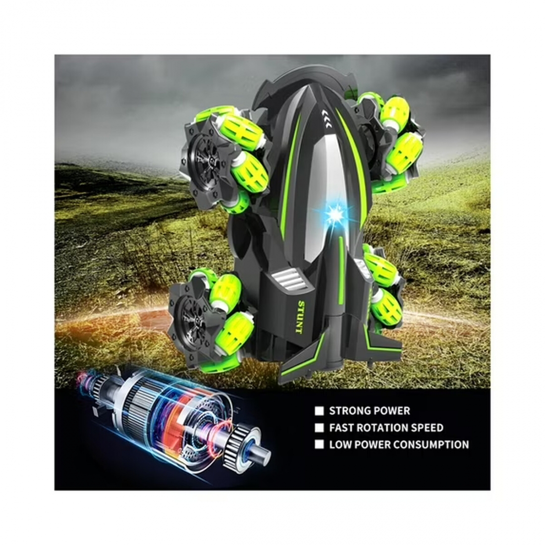 Auto RC Stunt 360� 4WD Off Road Mundo Toys
