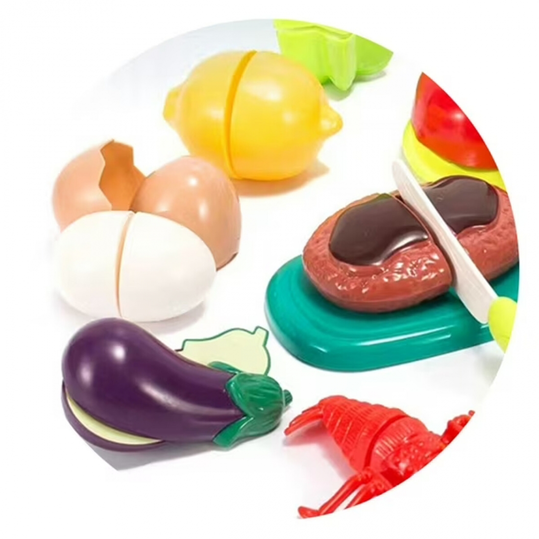 Set Cocina Comida Cortable 62 Pzs Ingl�s Kids