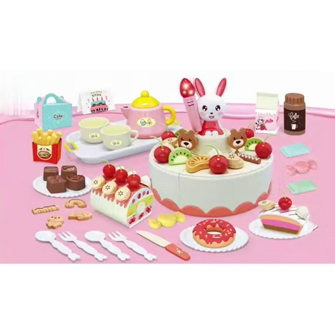 85pcs Tea Party Set Birthday Cake Pretend Play