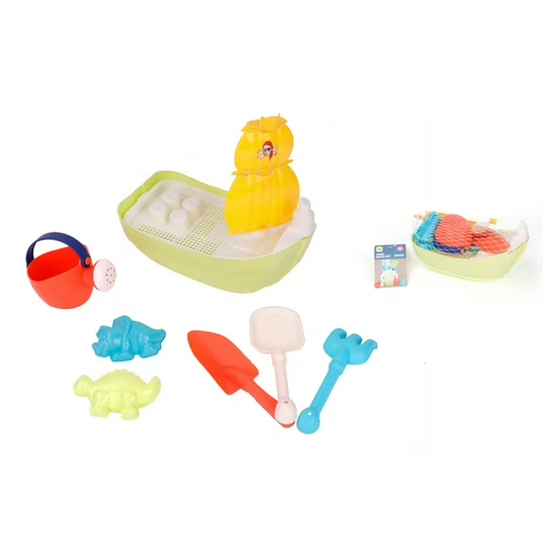 Barco Pirata Playa Mundo Toys 7 Piezas