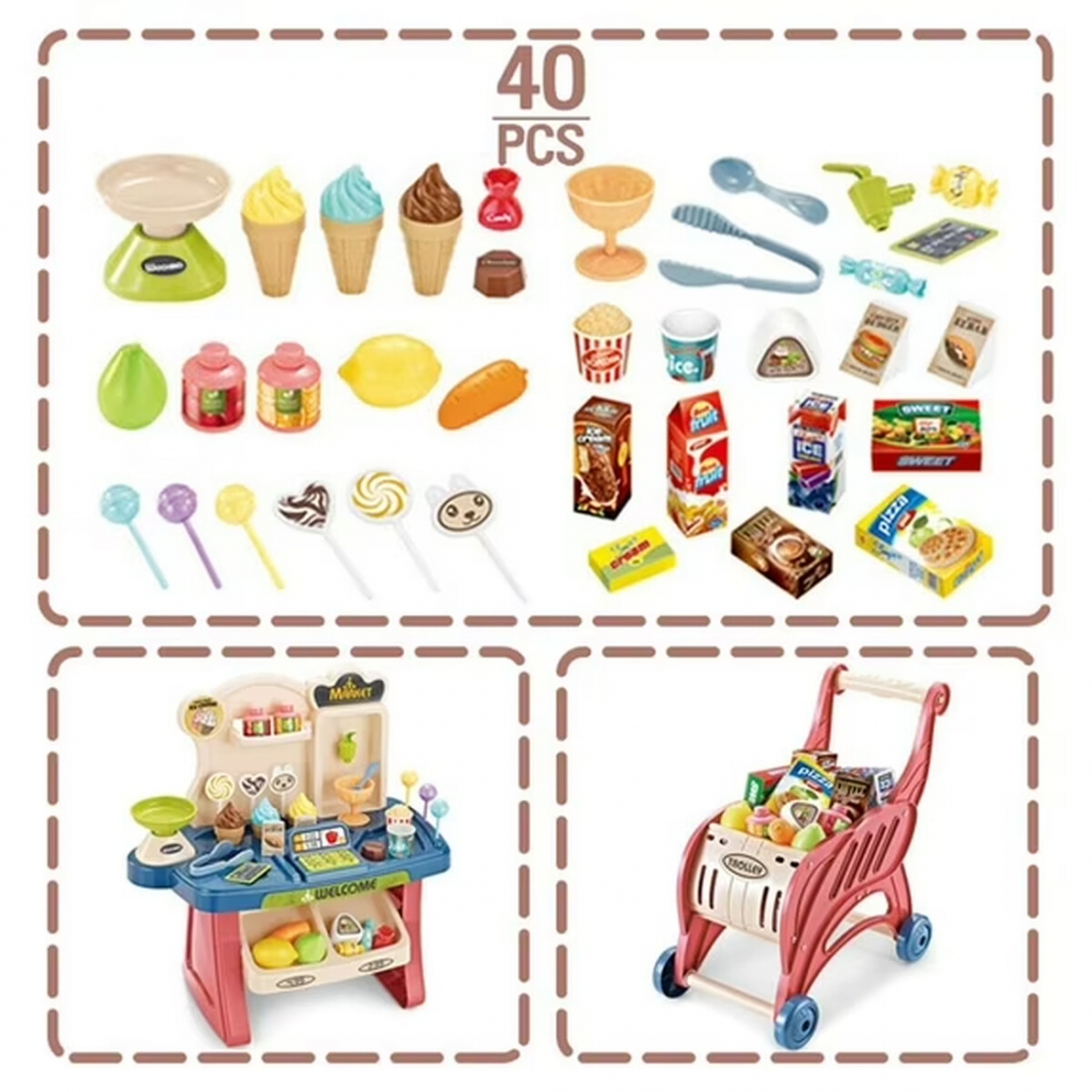 Mini Tienda De Postres Mundo Toys Con Carrito