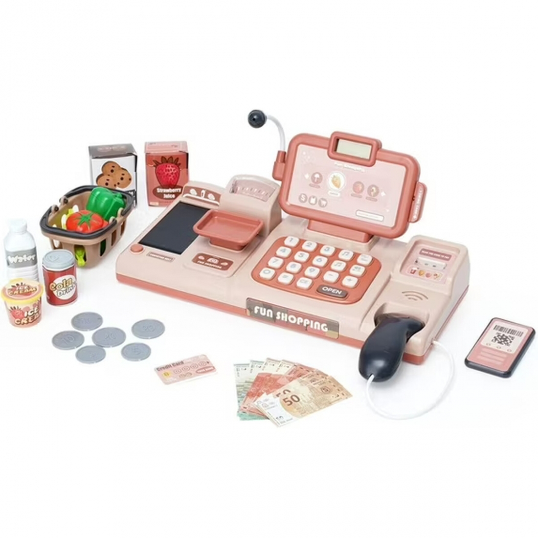 Caja Registradora Rosa Mundo Toys 25 Piezas
