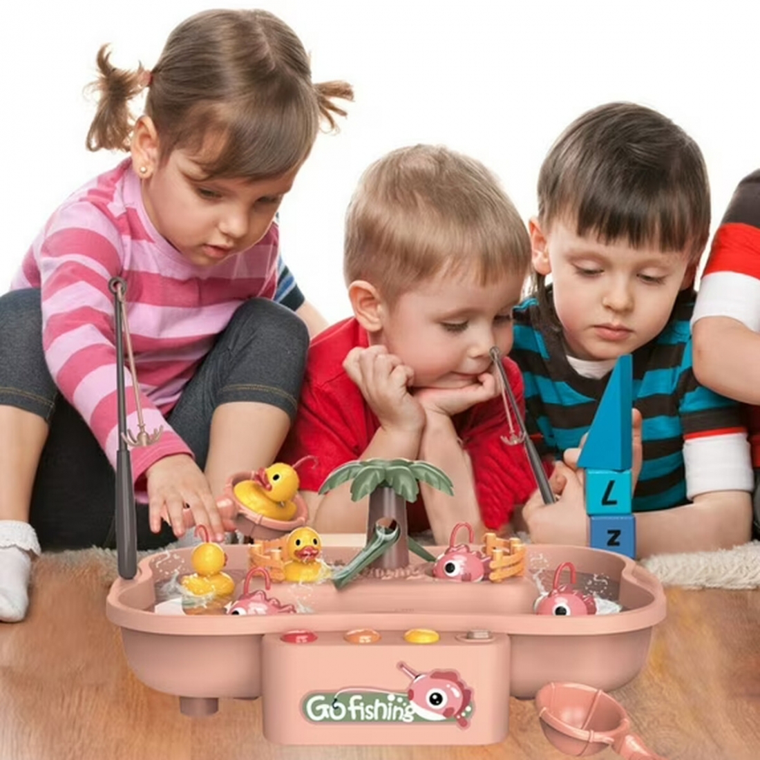 Juego De Pesca Rosa Mundo Toys Luz Y M�sica