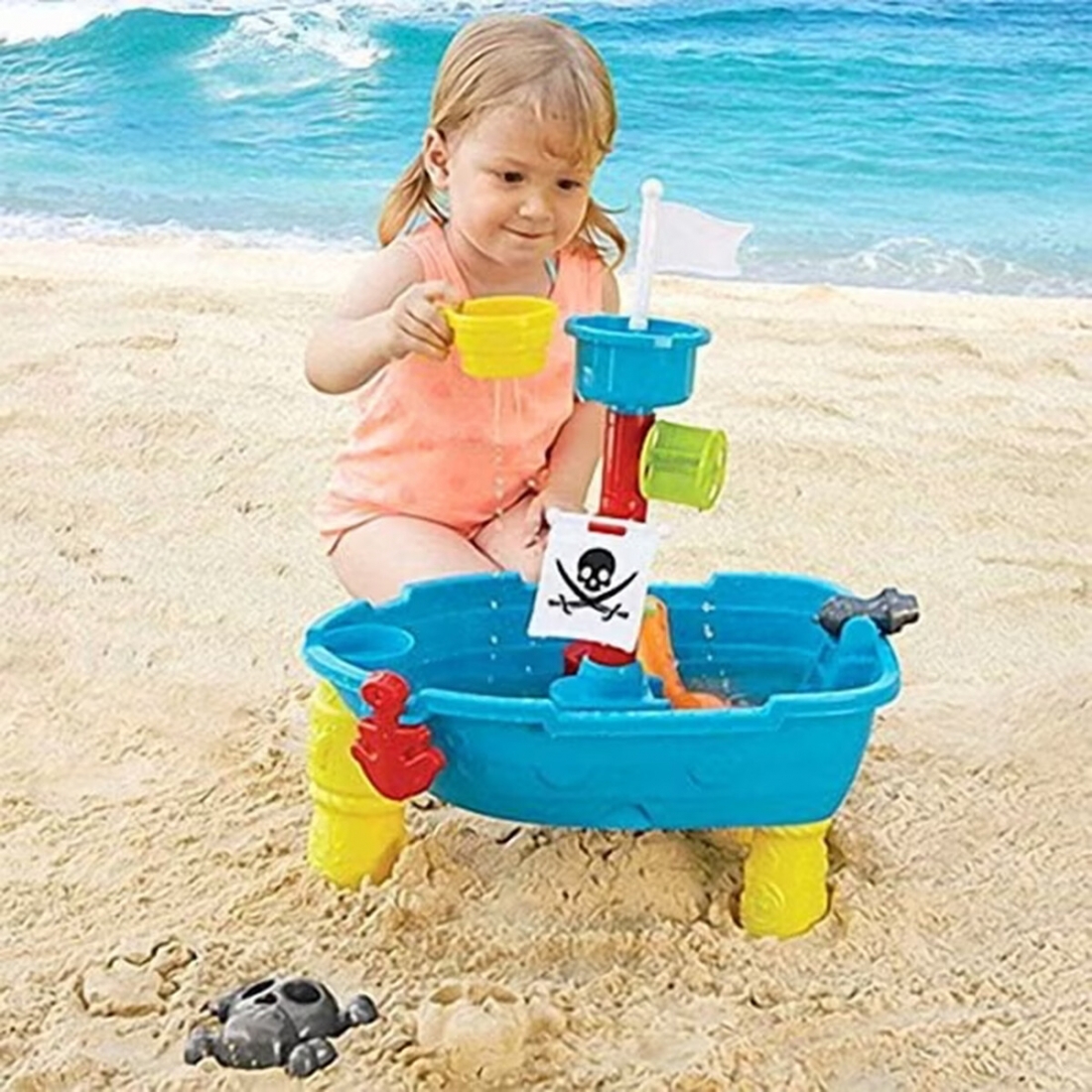 Barco Pirata Arena Y Agua Mundo Toys 21 Piezas
