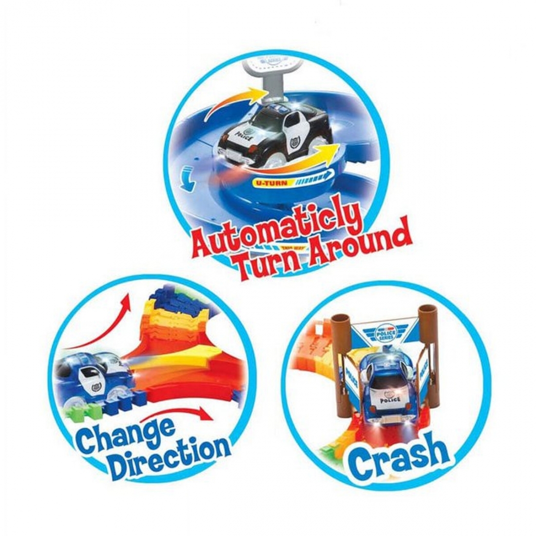 Pista Flexible Polic�a Mundo Toys 118 Piezas