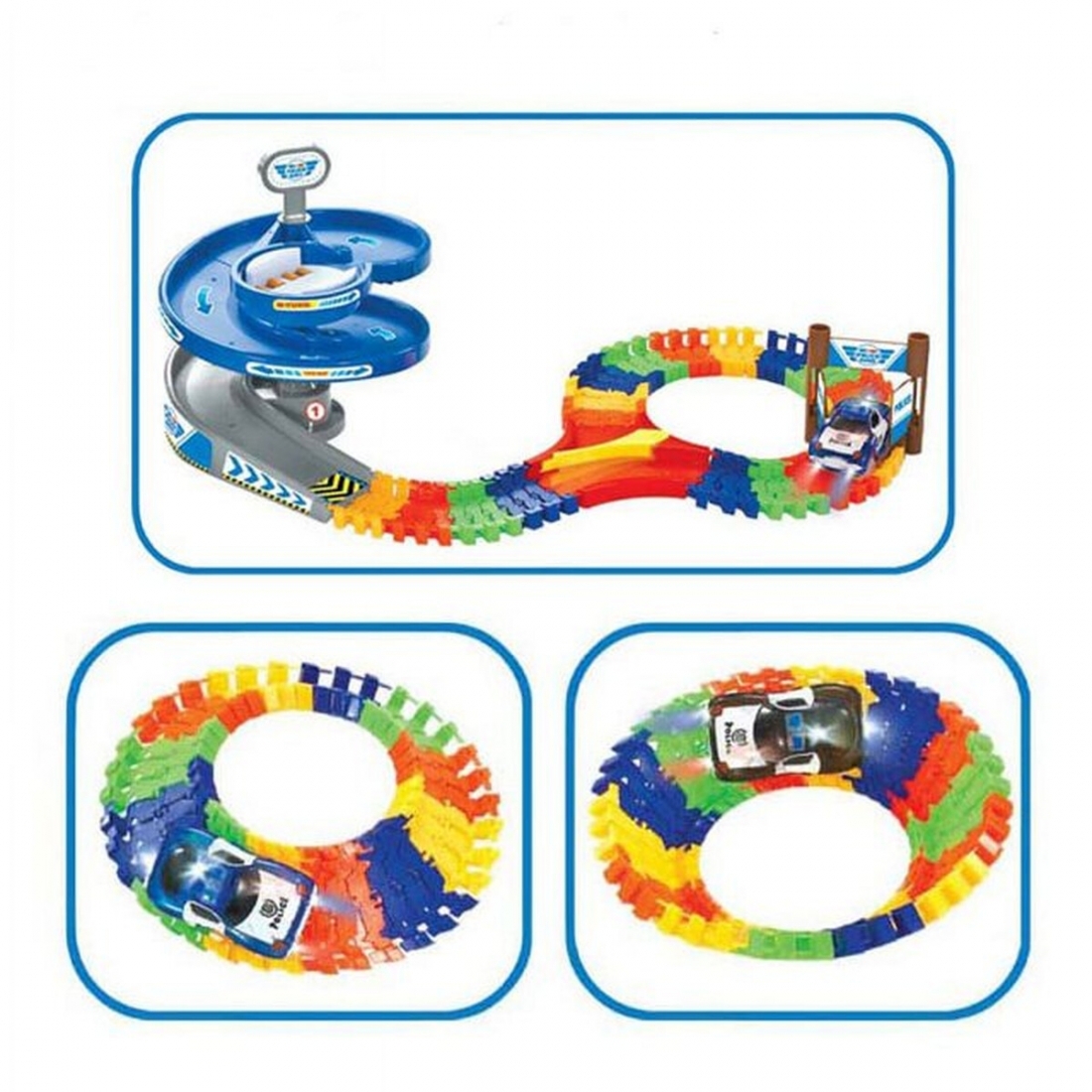 Pista Flexible Polic�a Mundo Toys 118 Piezas