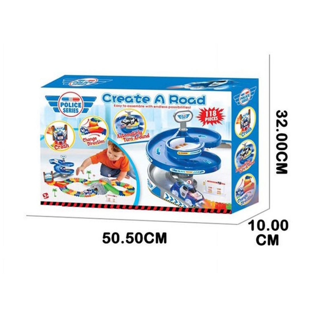 Pista Flexible Polic�a Mundo Toys 118 Piezas