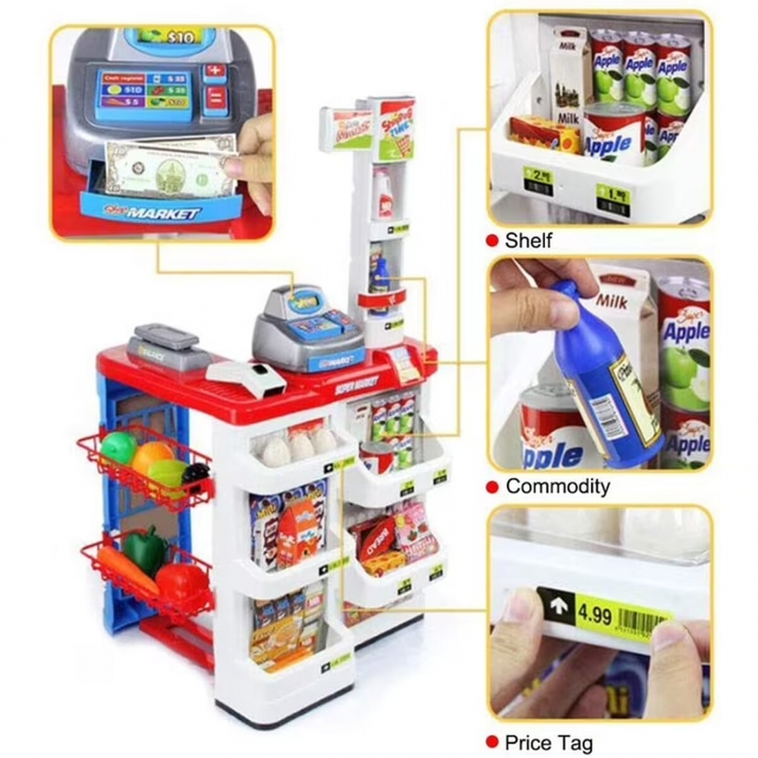 Supermercado Juguete Mundo Toys Con Caja Registradora