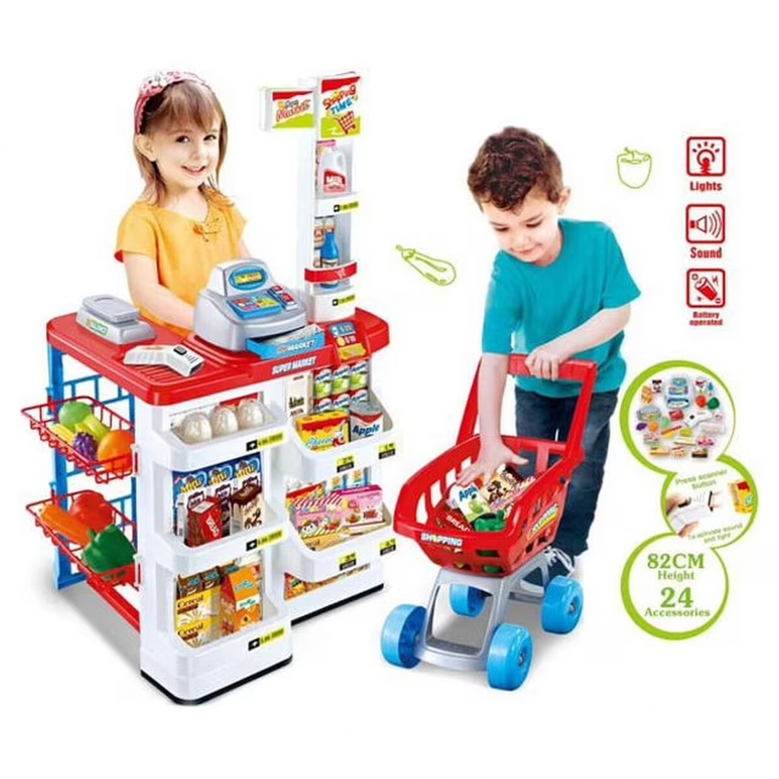Supermercado Juguete Mundo Toys Con Caja Registradora