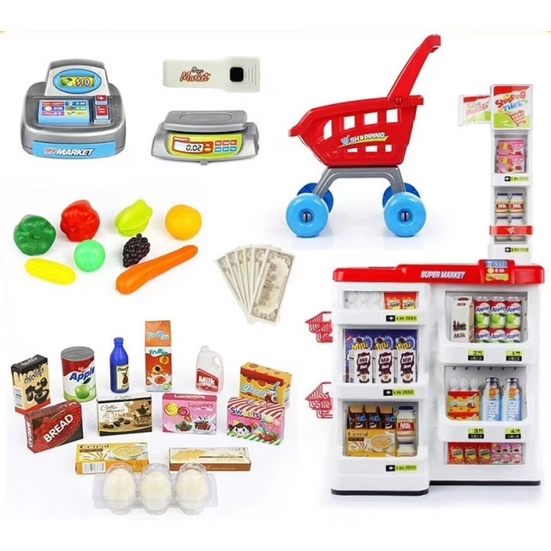Supermercado Juguete Mundo Toys Con Caja Registradora