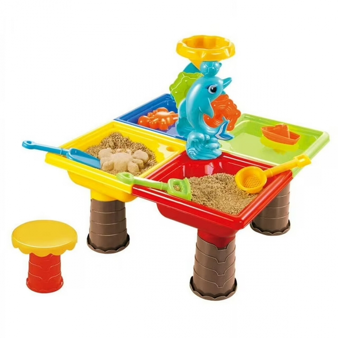 Mesa De Agua Y Arena Infantil 25 Piezas Delf�n