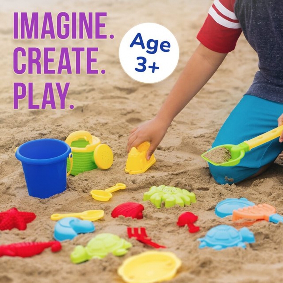 Set Playa Arena Click N Play 18 Piezas Infantil