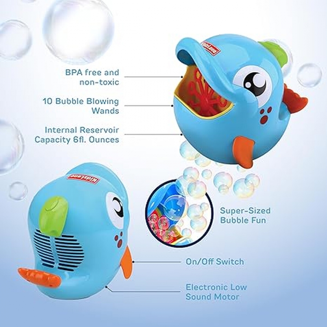 Kidzlane Shark Bubble Machine - Automatic Bubble Maker for Kids & Todd