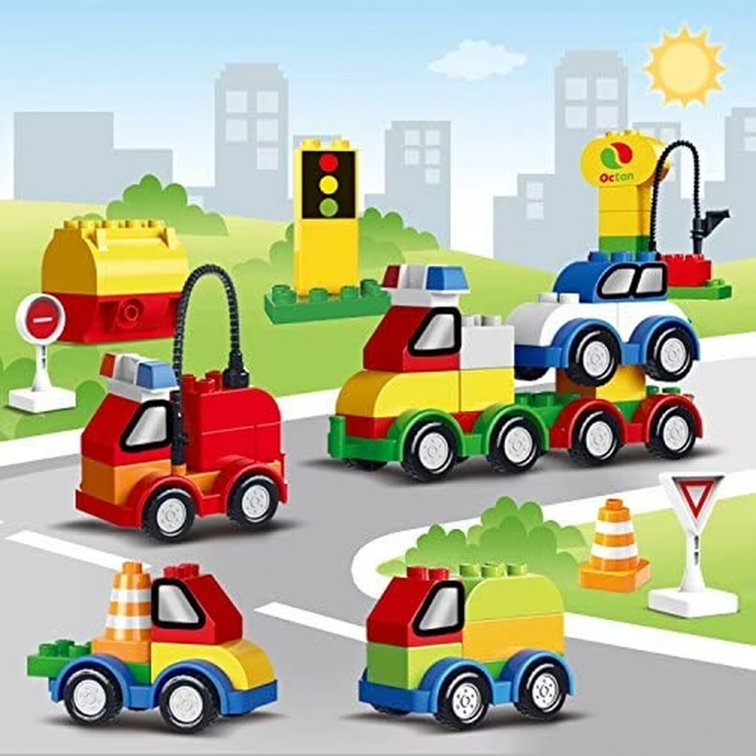 car set- Build Your Own Toy Cars Set Building Blocks Building Bricks-6