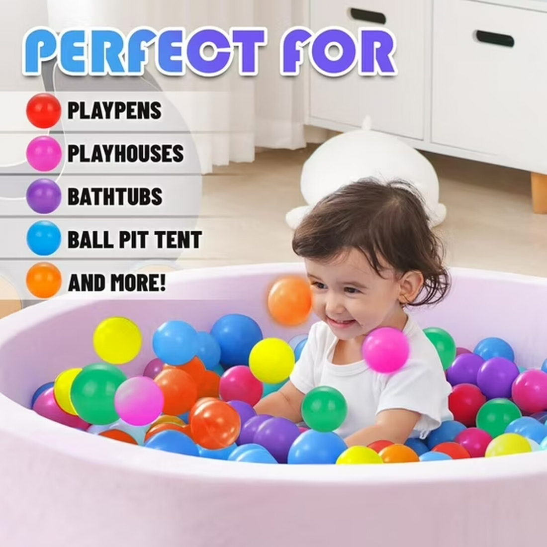 Click N Play Pack of 50 Phthalate Free BPA Free Crush Proof Plastic Ba