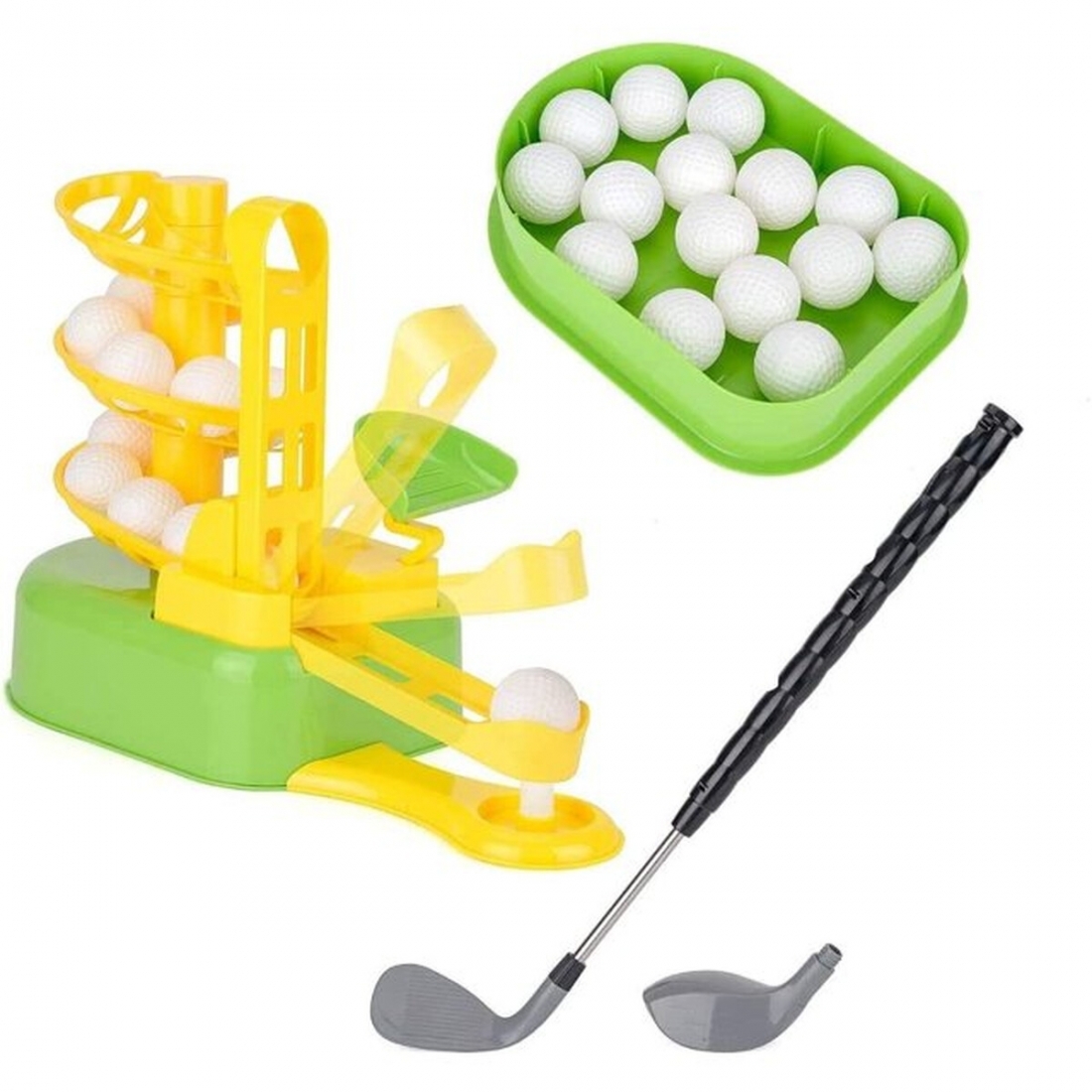 Dazmers Kids Golf Toys Set Training Golf Balls Clubs Equipment Indoor