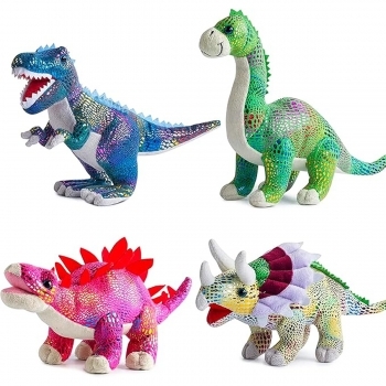 Set 4 Dinosaurios De Peluche 12 Pulgadas