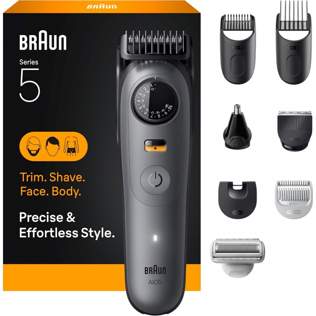 Braun Series 5 All-in-one 5510 Electric Shaver Trimmer - Moonstone Gre