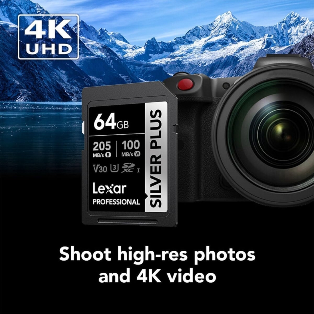 Lexar 64GB SDXC UHS-I Silver Plus Professional