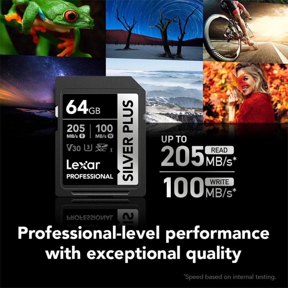 Lexar 64GB SDXC UHS-I Silver Plus Professional